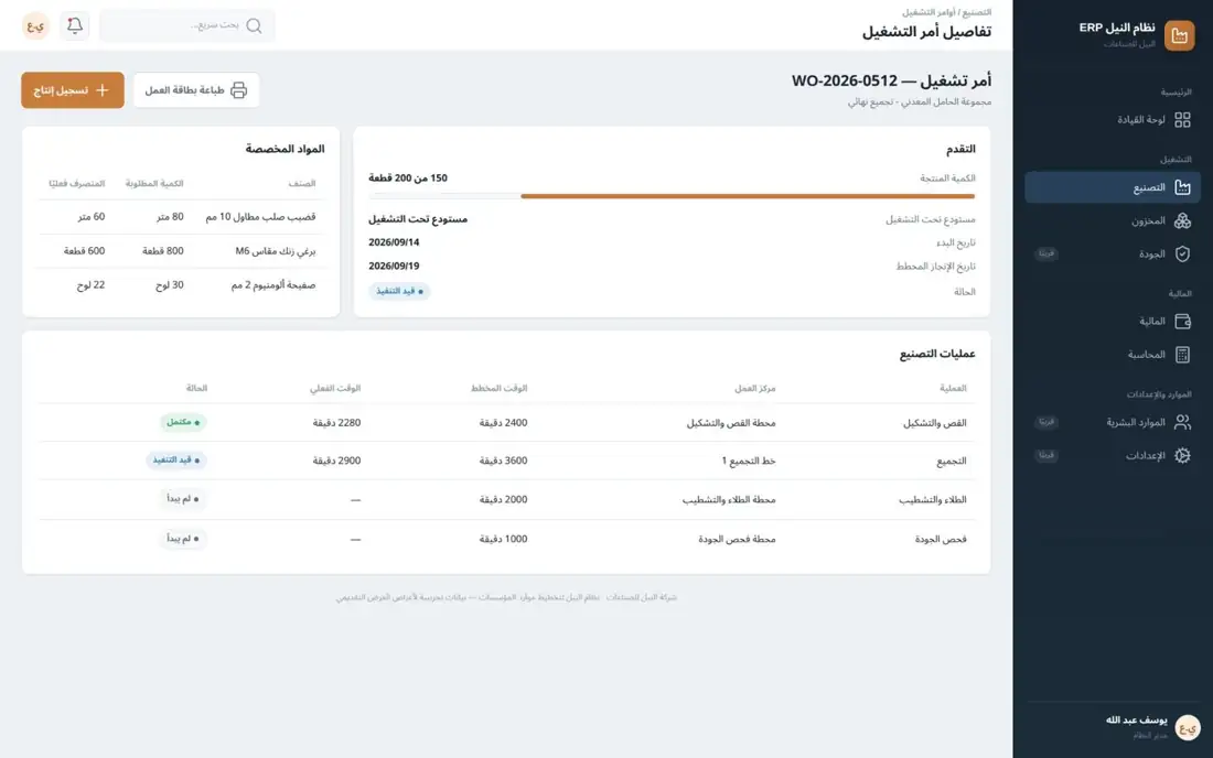 Work order detail